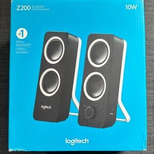 Logitech Z200 Black and White Stereo Speakers